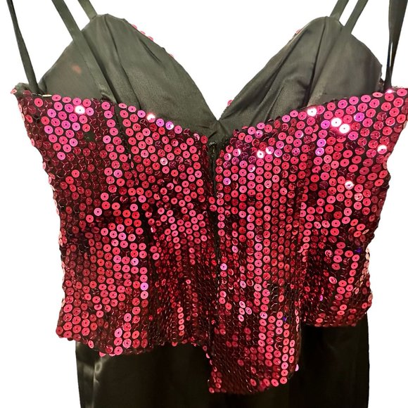 Vintage Alyce designs sequin 80s prom evening dress size 12 - Picture 2 of 9